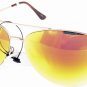 Sunglasses ZeroUV 1374 orange Unisex Gold Aviator Orange Mirrored