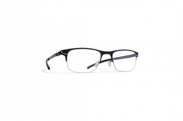 New Original Eyeglasses Mykita JOHN SILVER/BLACK Unisex Silver Square