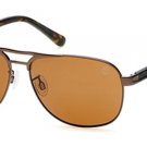 New Original Sunglasses Timberland TB 9100 49H Men Brown Square Polarized