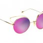 Sunglasses Dita BELIEVER 23008-A-GLD Women Gold 18K Round Purple Mirrored