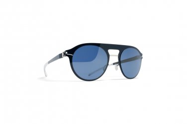 Sunglasses Mykita LESTER SILVER SAPHIRE BLUE FLASH Unisex Blue Round Gradient