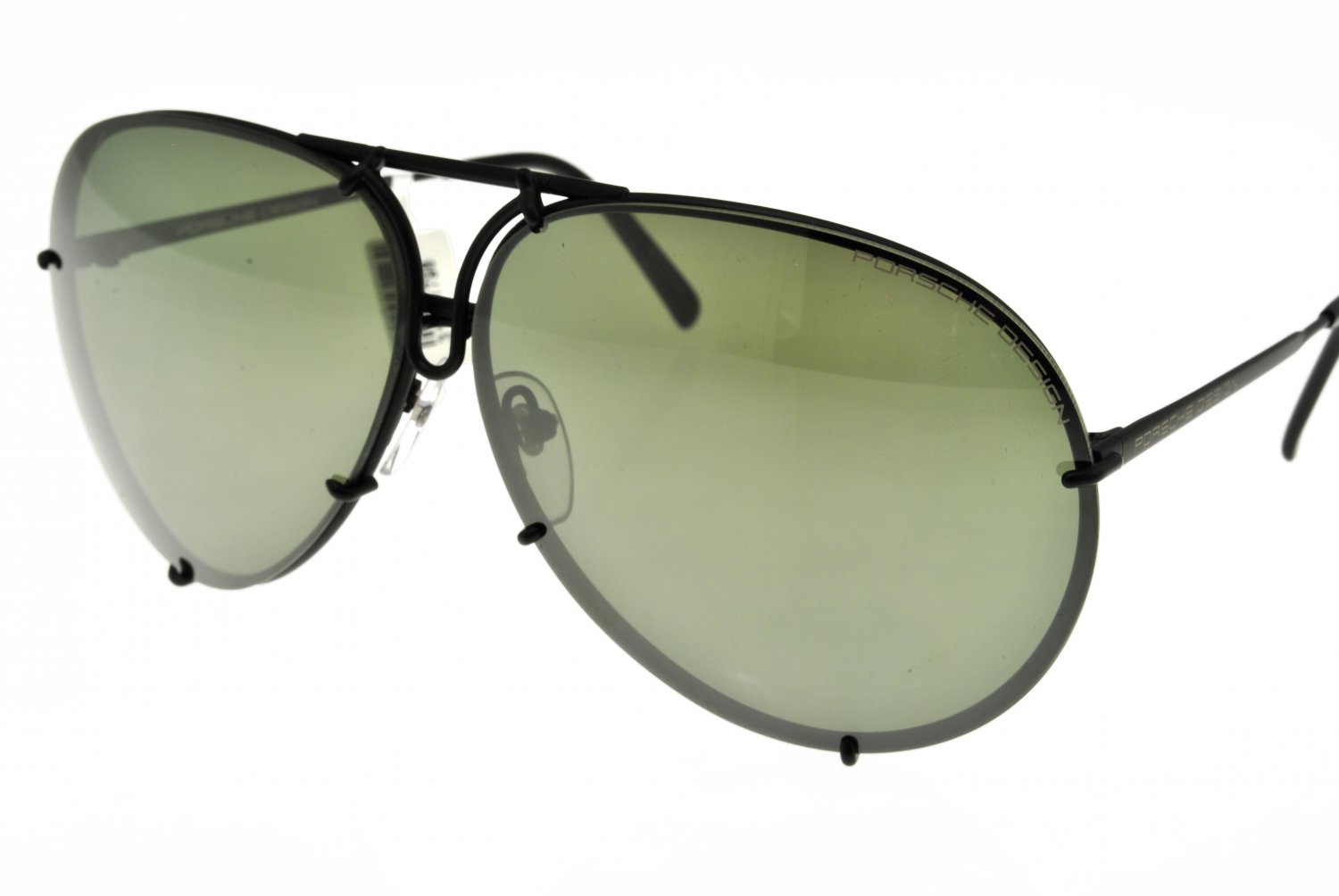 Sunglasses Porsche 8478 D Unisex Black Aviator Silver With Extra Brown Lenses