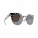 Sunglasses Mykita MMTRANSFER001 265 Silver/White Stone Round Silver Maison Margi