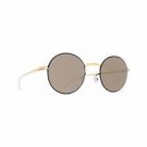 Sunglasses Mykita ENNIO Gold/Jet Black 167 Round Light Gold Mirrored Decades