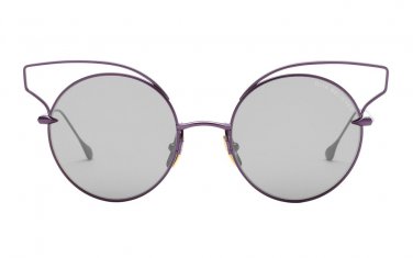 New Original Sunglasses Dita BELIEVER 23008-C-PUR Women Purple Round Gold Mirror