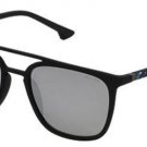 Sunglasses Police JUNGLE 3 SPL366 6AAG Unisex Black Square Silver Mirrored