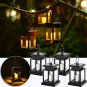 4Pcs Solar Lantern Hanging Light LED Candle Yard outdoor Patio Garden Lamp