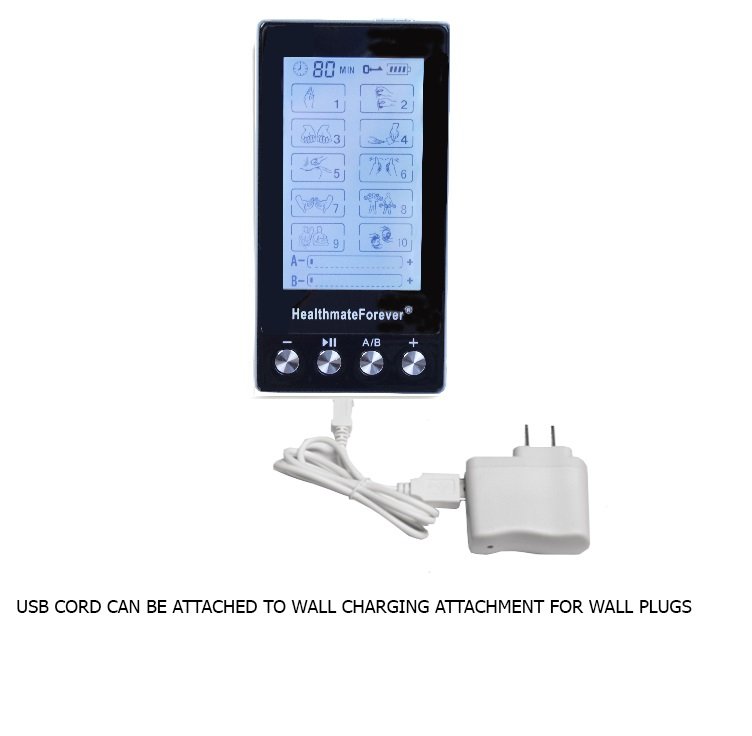 TS10AB HealthmateForever TENS Unit Electrical Muscle Stimulator Black