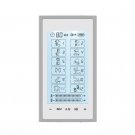 T12AB2 HealthmateForever TENS Unit Electrical Muscle Stimulator Silver in White + 2 Pairs of Pads