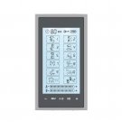 T12AB2 HealthmateForever TENS Unit Electrical Muscle Stimulator Silver in Black + 4in1 Leads Wire an