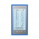 T12AB2 HealthmateForever TENS Unit Electrical Muscle Stimulator Blue in Silver + 4in1 Leads Wire and