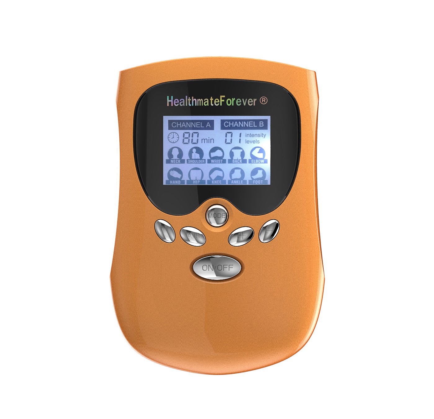 PM10AB HealthmateForever TENS Unit Electrical Muscle Stimulator Orange