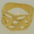 Plated Gold Brass Antique Bali Jewelry Ring