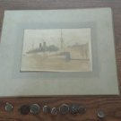 Original WWI Photograph "U.S.S. Reolus Battle Ship & buttons - WWI Navy pictures