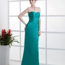 Sweetheart Ruffle Sleeveless Zipper Floor Length Charmeuse Woman Bridesmaid Dresses