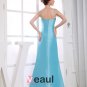 Strapless Neckline Floor Length Sleeveless Satin Pleat Beading Empire Bridesmaid Dresses