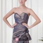 Elegant Ruffle Flower Decoration Sweetheart Floor Length Taffeta Bridesmaid Dress