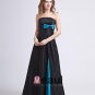 Square Bowknot Organza Floor Length Backless Bridesmaid Dress
