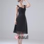 Sweetheart Spaghetti Straps Ruffle Knee Length Chiffon Bridesmaid Dress