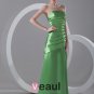 Satin Ruffle Strapless Floor Length Bridesmaid Dress