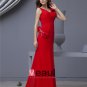 Chiffon Bowtie V Neck Floor Length Bridesmaid Dresses