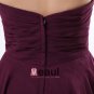 Chiffon Ruffle Sleeveless Strapless Knee Length Bridesmaid Dresses