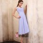 Beautiful Ruffle V-Neck Tea-length Chiffon Mothers of Bride Special Guests Dress