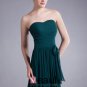 Chiffon Bow Sweetheart Floor Length Pleated Bridesmaid Dress