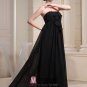Chiffon Strapless Ruffle Sleeveless Backless Zipper Bow Floor Length Pleated Bridesmaid Dress