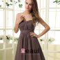 Chiffon Sweetheart Neckline Sash Knee Length Bridesmaid Dress Gown