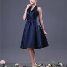 Sheath Halter Knee-Length Taffeta Bridesmaids Dresses
