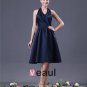 Sheath Halter Knee-Length Taffeta Bridesmaids Dresses