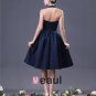 Sheath Halter Knee-Length Taffeta Bridesmaids Dresses