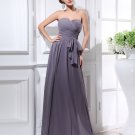 Chiffon Sweetheart Sash Backless Floor Length Bridesmaid Dresses