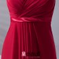Slim Ruffle Design Strapless Floor Length Chiffon Bridesmaid Dress