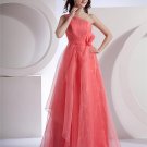 Chiffon Applique Pleated One Shoulder Floor Length Bridesmaid Dresses