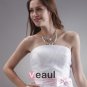 Charming Satin Sash Knee Length Strapless Bridesmaid Dress