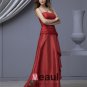 Taffeta Flower Sash Strapless Floor Length Bridesmaid Dresses