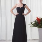 Fascinating One Shoulder Floor Length Pleated Chiffon Bridesmaid Dress