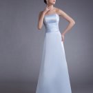 Satin Strapless Floor Length Bridesmaid Dress