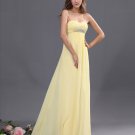 Chiffon Sweetheart Ruffle Floor Length Bridesmaid Dress Gown