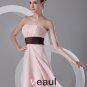 Chiffon Ruffle Strapless Tea Length Bridesmaid Dress