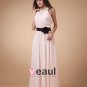 Graceful Strapless Chiffon Floor Length Bridesmaid Dress Gown