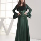 Fashion Chiffon Imitation Silk Beads Ruffle Sweetheart Floor Length Celebrity Dress