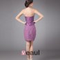 Embroidery Strapless Knee Length Mothers of Bride Guests Dresses