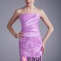 Satin Tulle Flower Strapless Mini Mother Of The Bride Dress