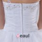 Organza Beading One Shoulder Chapel A-Line Bridal Gown Wedding Dresses