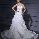 Sweetheart Neckline Applique Court A-Line Bridal Gown Wedding Dress