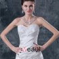 Satin Beading Sweetheart Cathedral A-line Bridal Gown Wedding Dress
