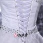 Elegant Beading Floor Length One Shoulder Satin A Line Wedding Dress